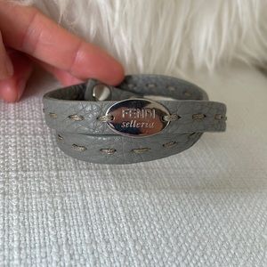 Authentic Leather Fendi Wrap Bracelet